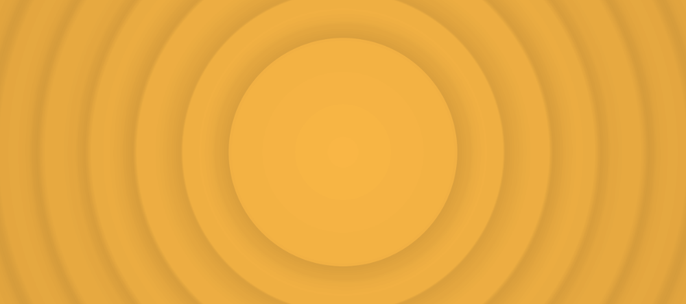 A yellow circular ripple effect in a rectangular shape.